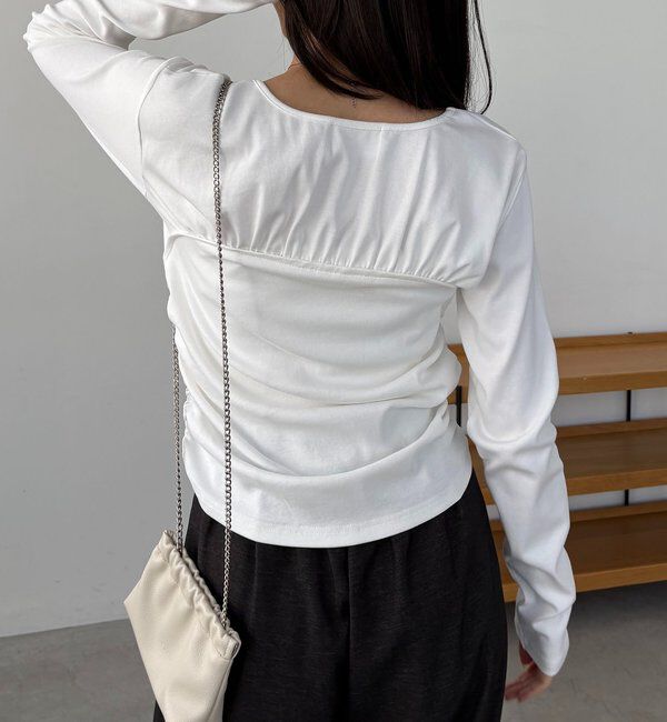  「ベア切替ギャザーT」|Tシャツ・カットソー|