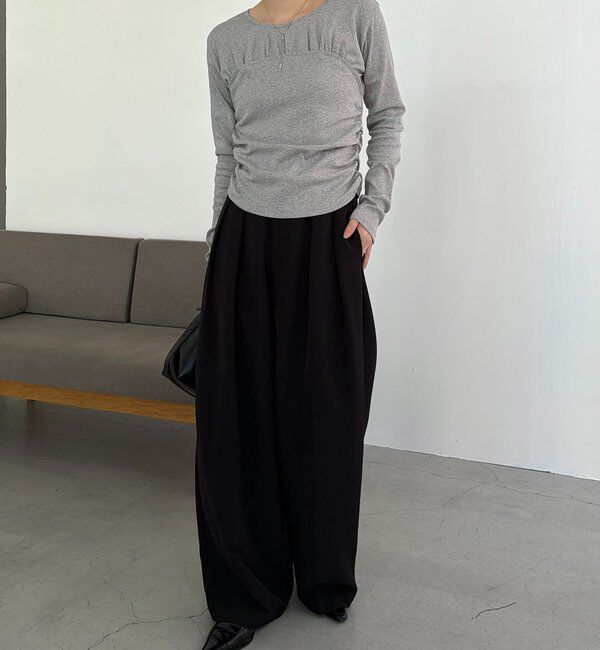  「ベア切替ギャザーT」|Tシャツ・カットソー|