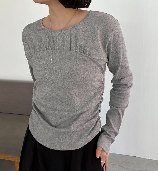  「ベア切替ギャザーT」|Tシャツ・カットソー|