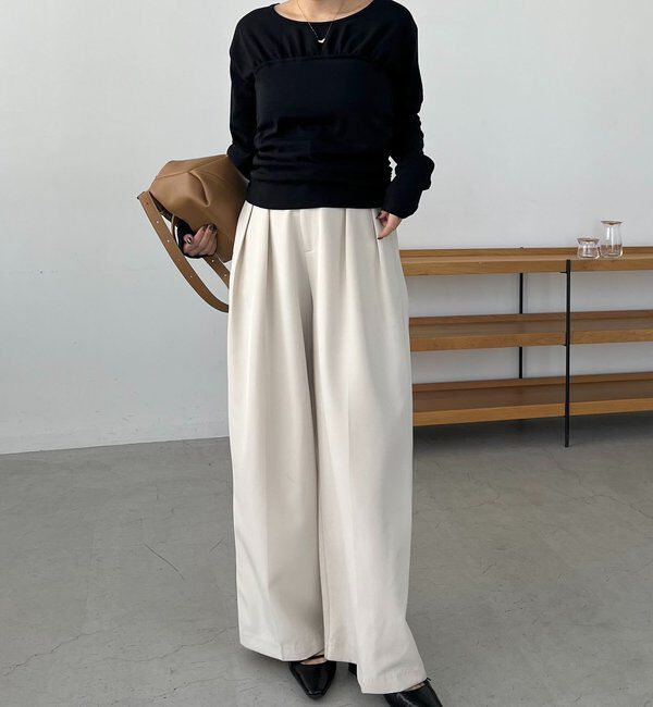  「ベア切替ギャザーT」|Tシャツ・カットソー|