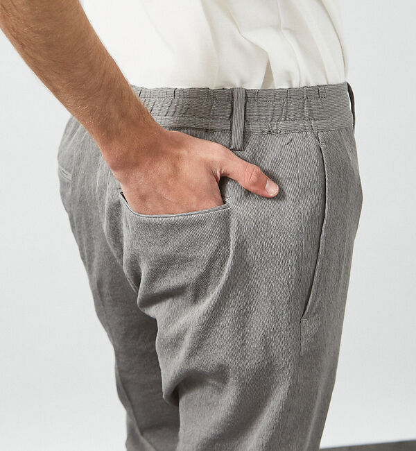 ABAHOUSE「【セットアップ対応】 PE-wrinkle ワッシャー イージースラックス /ス」|スラックス|