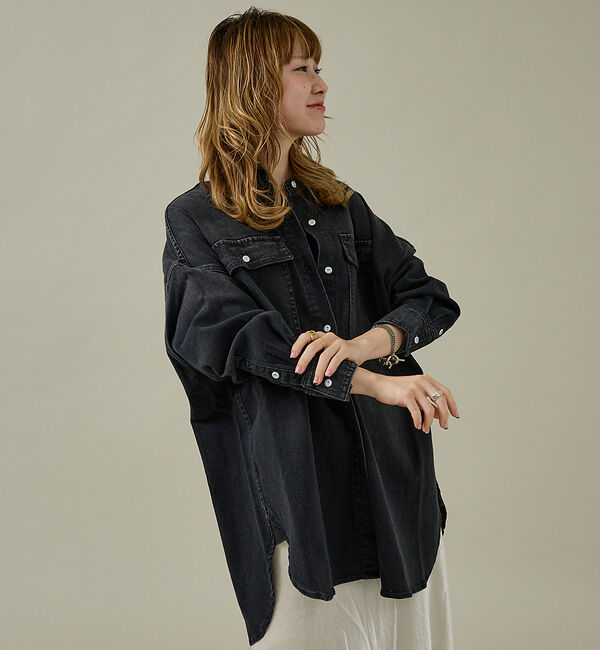 Rouge vif「【Healthy denim / ヘルシーデニム】Almond / デニムシャツ」|シャツ・ブラウス|