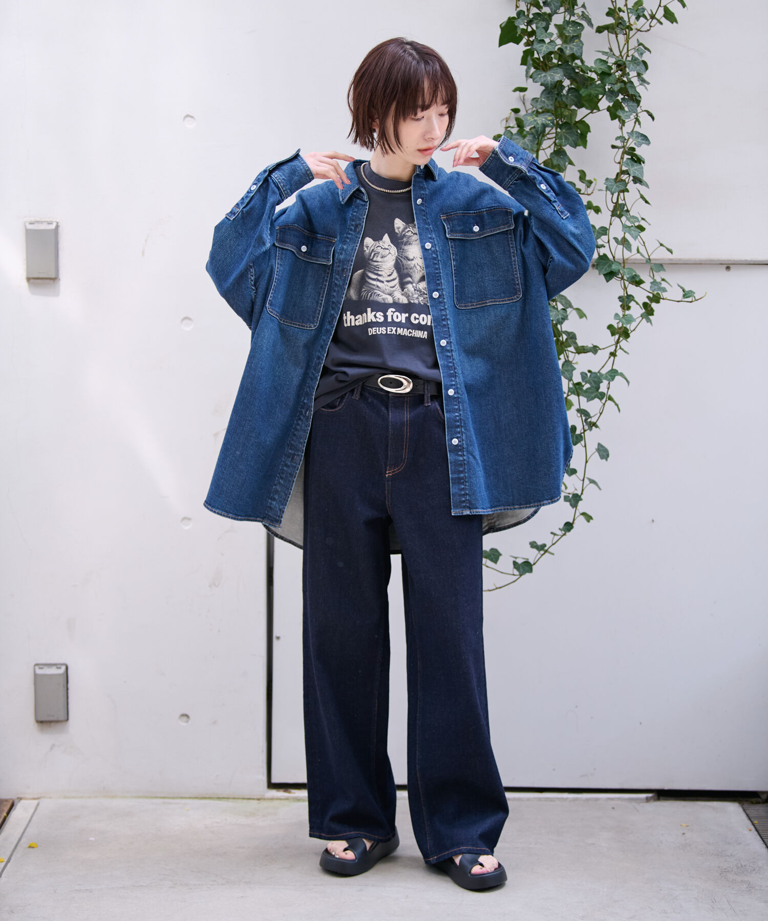 Rouge vif「【Healthy denim / ヘルシーデニム】Almond / デニムシャツ」|シャツ・ブラウス|