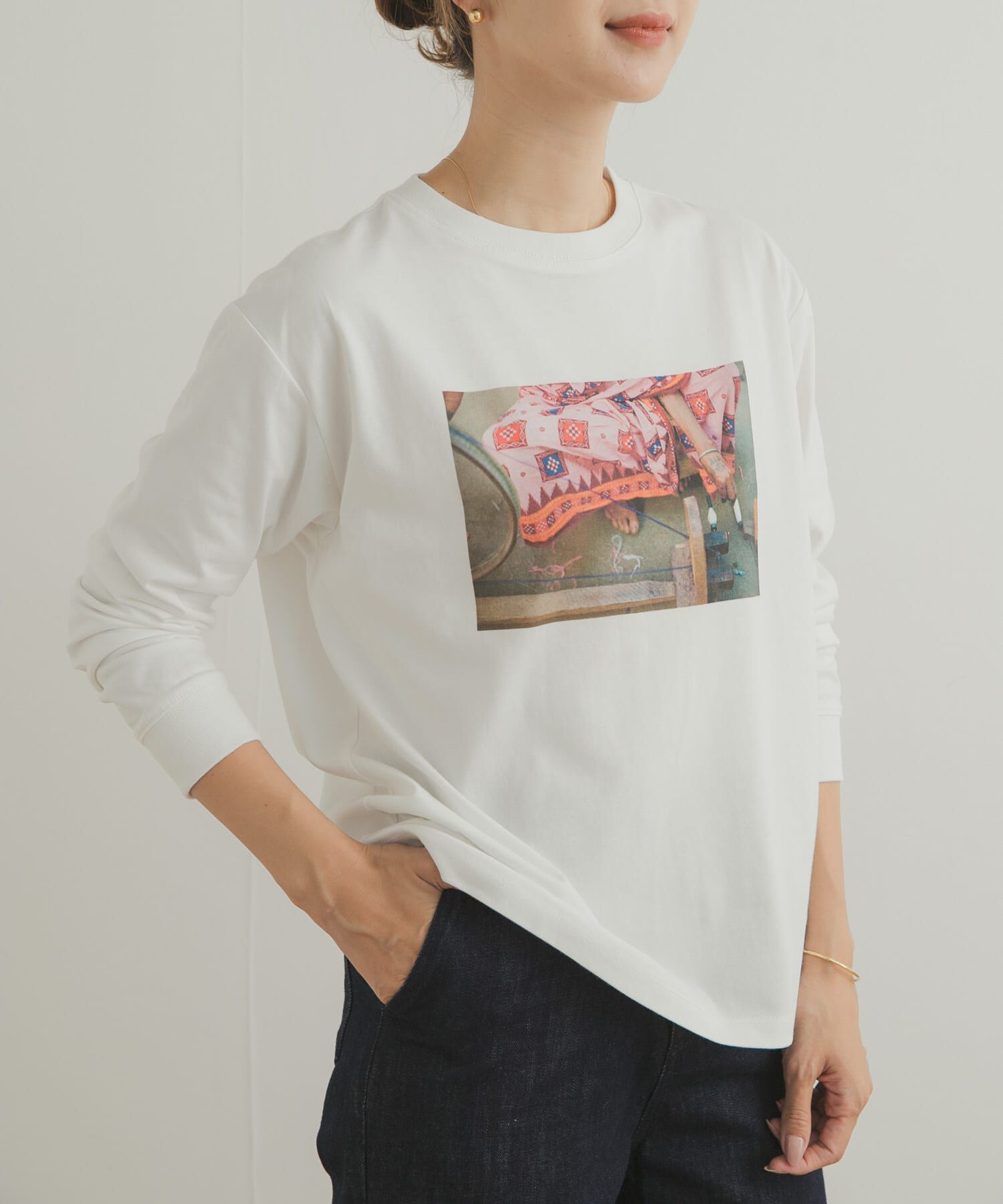 URBAN RESEARCH DOORS「Grow OrganicフォトプリントロングTシャツ」|Tシャツ・カットソー|