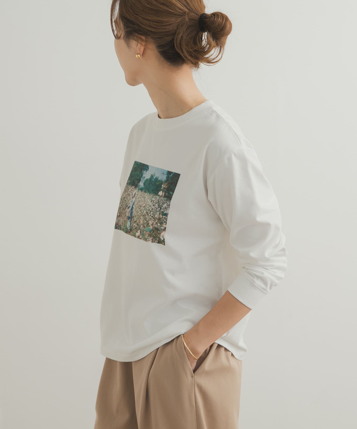 URBAN RESEARCH DOORS「Grow OrganicフォトプリントロングTシャツ」|Tシャツ・カットソー|