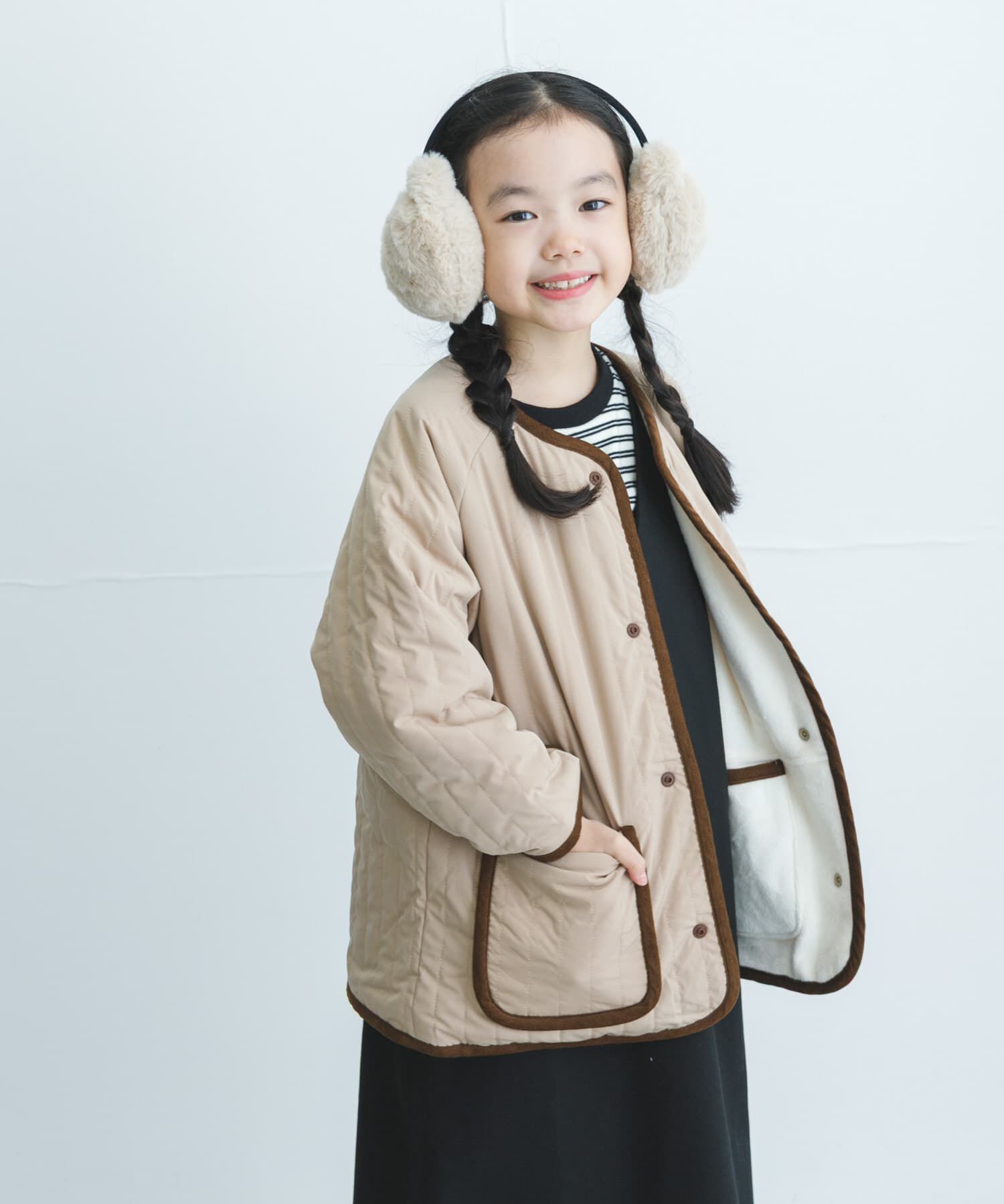 URBAN RESEARCH DOORS「リバーシブルフリースコート(KIDS)」|その他|ベージュ系その他