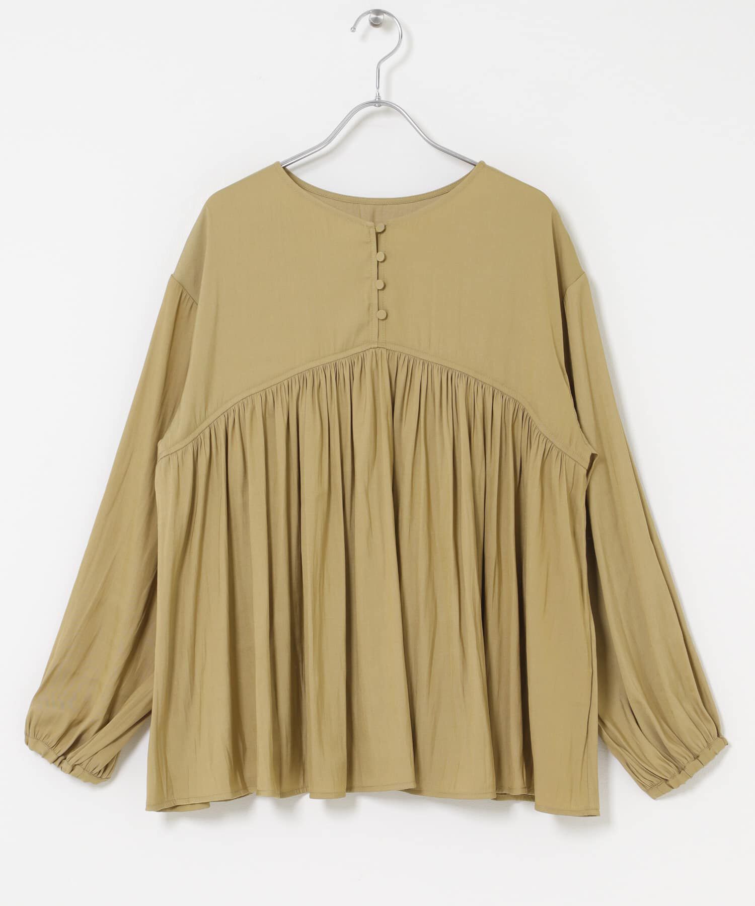 URBAN RESEARCH DOORS「『WEB/一部店舗限定』2WAYギャザー切替ブラウス」|シャツ・ブラウス|