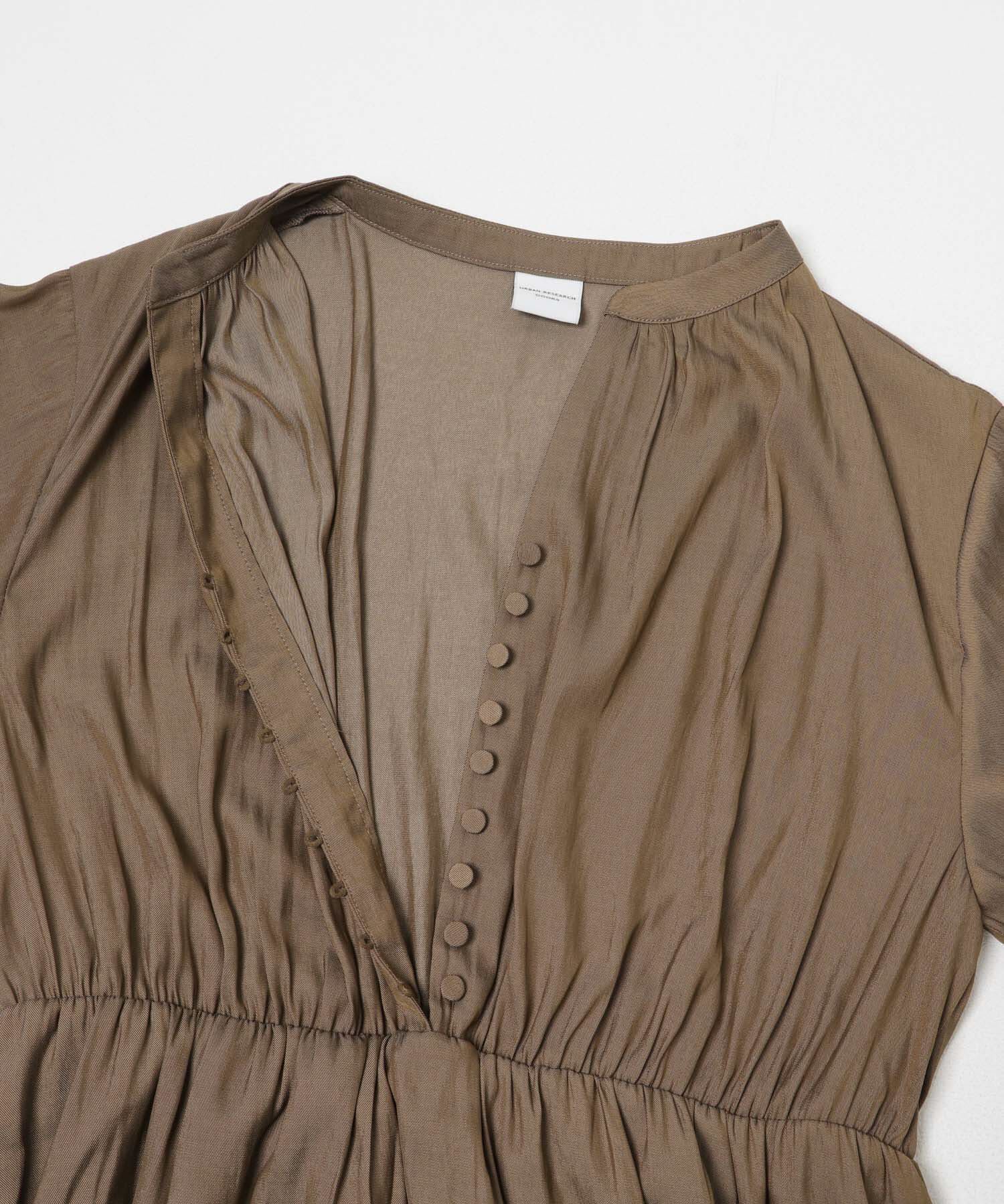 URBAN RESEARCH DOORS「『WEB/一部店舗限定』切替ギャザーフレアワンピース」|ワンピース|