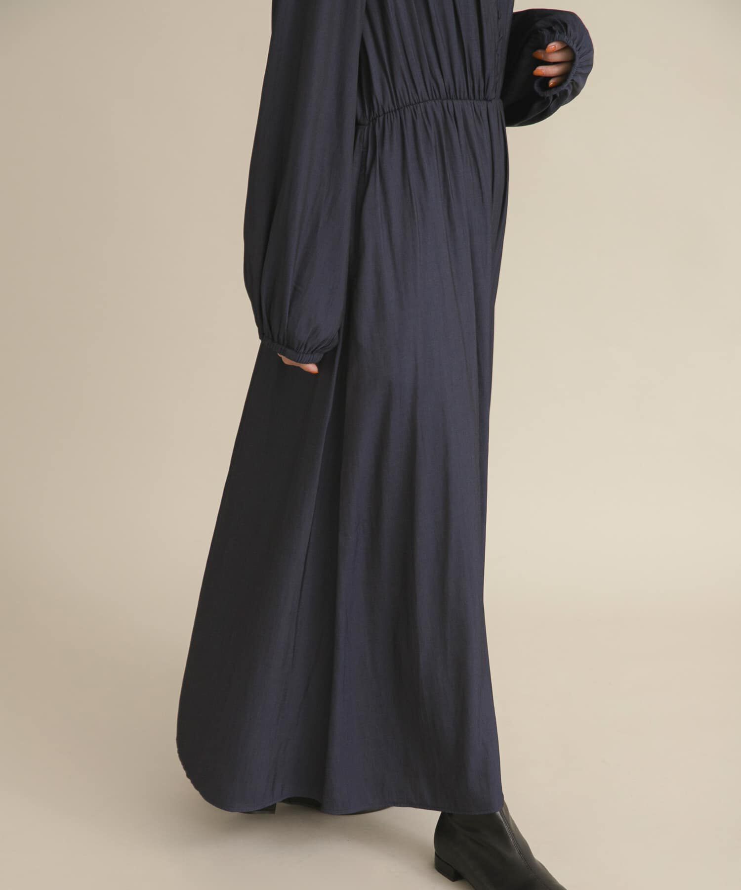 URBAN RESEARCH DOORS「『WEB/一部店舗限定』切替ギャザーフレアワンピース」|ワンピース|