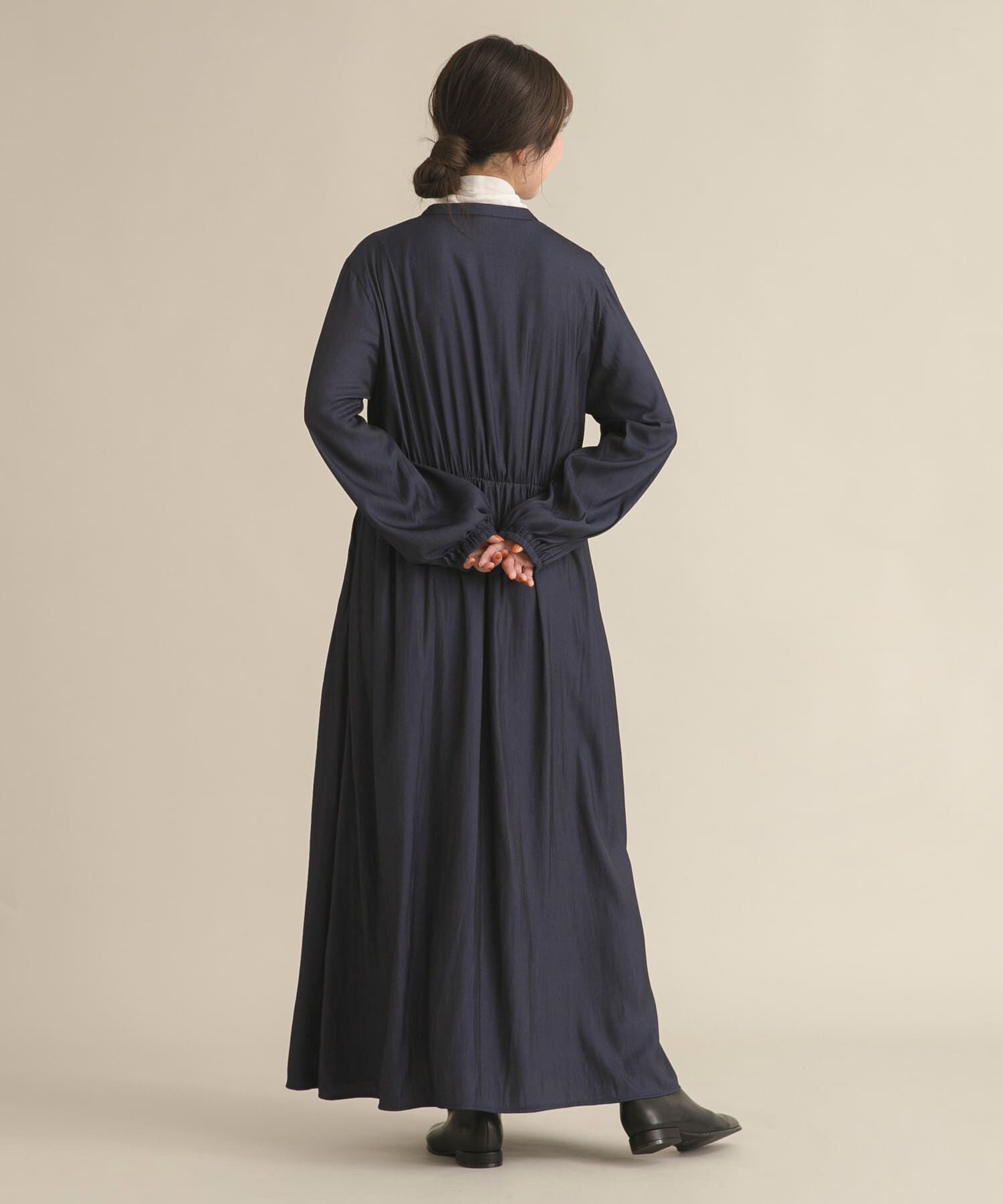 URBAN RESEARCH DOORS「『WEB/一部店舗限定』切替ギャザーフレアワンピース」|ワンピース|