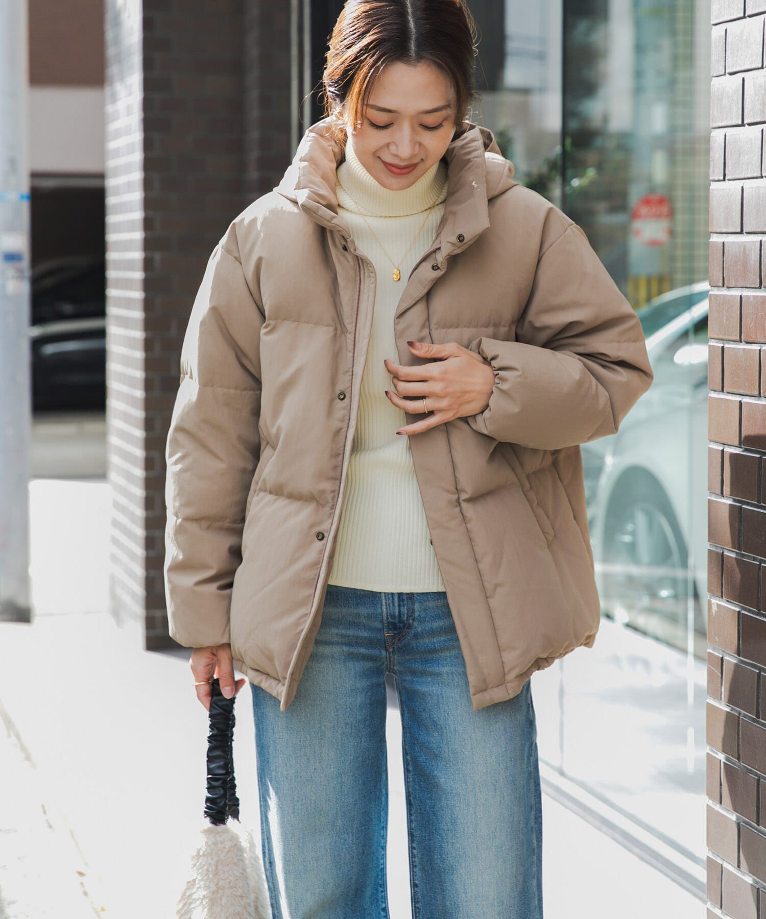 アーバンリサーチドアーズ ダウンミドルジャケット ベージュ ミドルダウンジャケット（URBAN RESEARCH DOORS）｜ルミネの