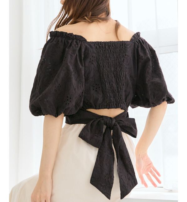 MAJESTICLEGON「刺繍レースコットンブラウス」|シャツ・ブラウス|