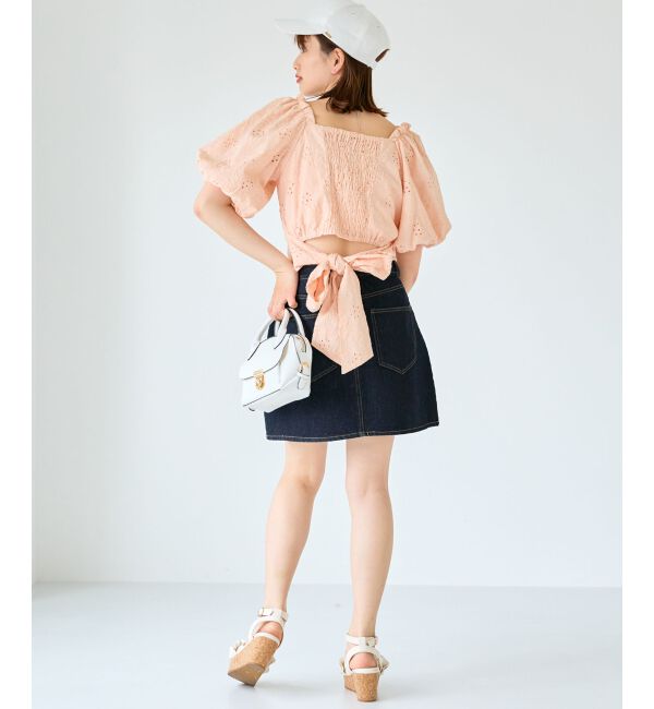 MAJESTICLEGON「刺繍レースコットンブラウス」|シャツ・ブラウス|