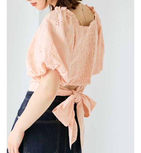 MAJESTICLEGON「刺繍レースコットンブラウス」|シャツ・ブラウス|