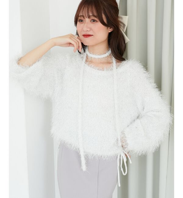  「ふわふわシャイニールーズニット」|ニット・セーター|