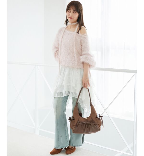  「ふわふわシャイニールーズニット」|ニット・セーター|