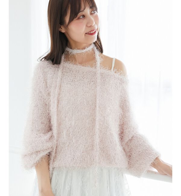  「ふわふわシャイニールーズニット」|ニット・セーター|