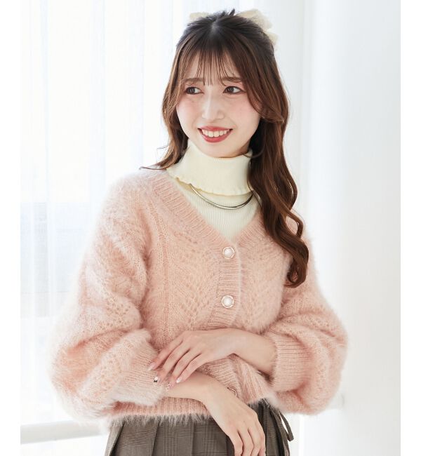  「きらふわレーシーパターンカーデ」|カーディガン|