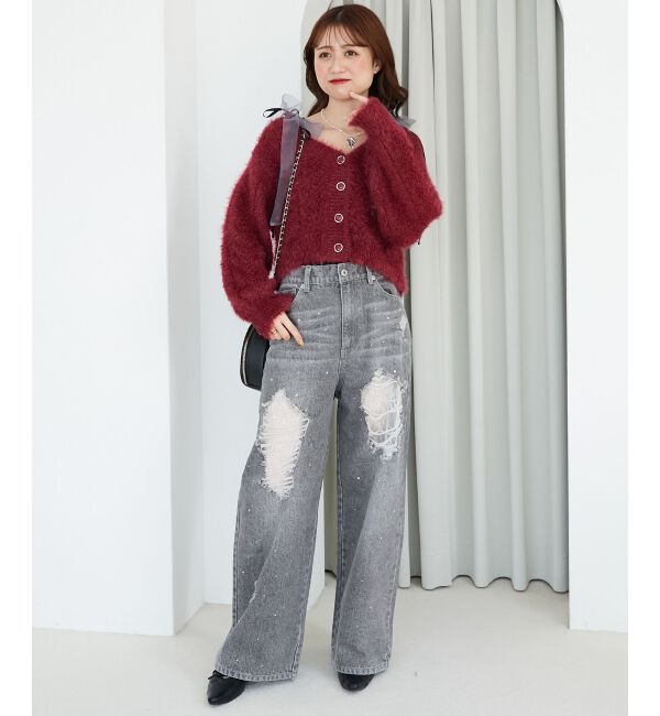  「きらふわレーシーパターンカーデ」|カーディガン|