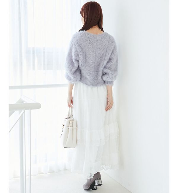  「きらふわレーシーパターンカーデ」|カーディガン|