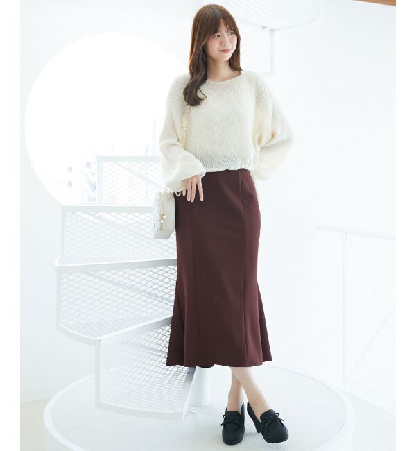  「キラキラドロストメッシュニット」|ニット・セーター|