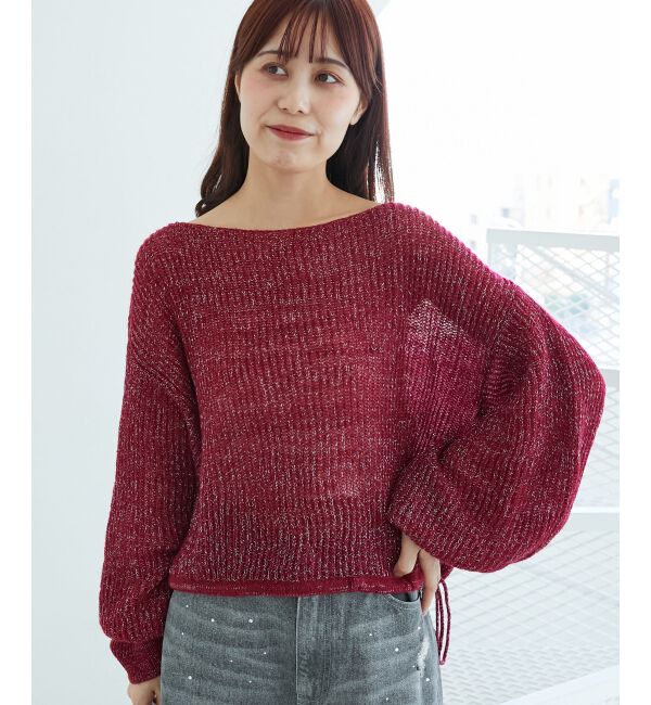  「キラキラドロストメッシュニット」|ニット・セーター|