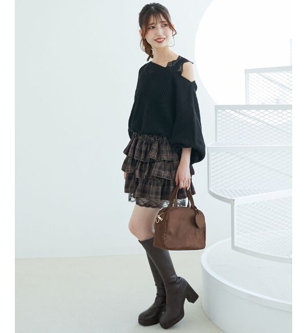  「キラキラドロストメッシュニット」|ニット・セーター|