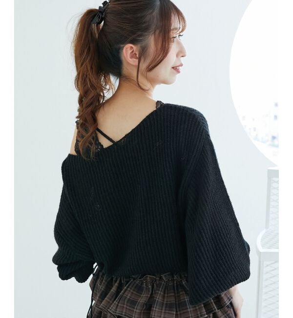  「キラキラドロストメッシュニット」|ニット・セーター|