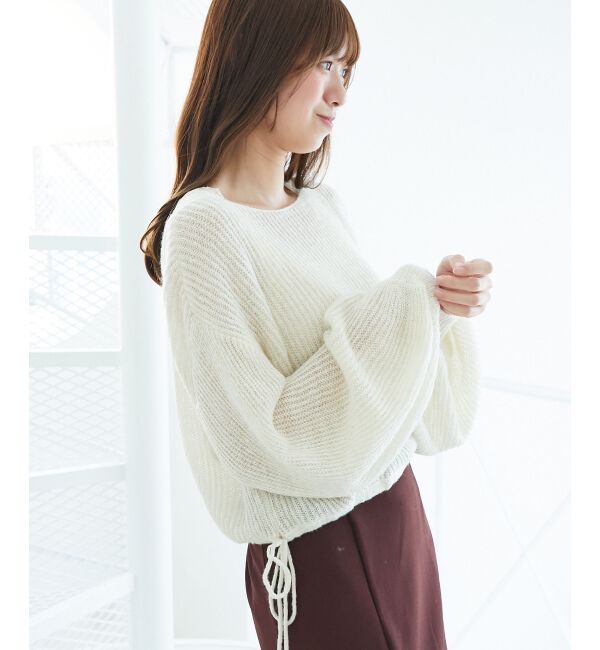  「キラキラドロストメッシュニット」|ニット・セーター|