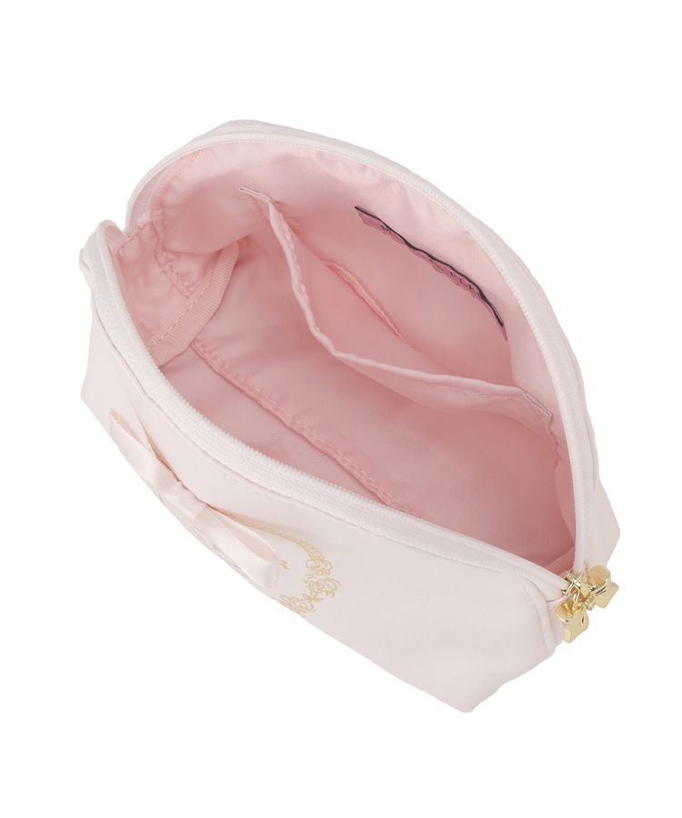 Maison de FLEUR「サテンリボンラウンドポーチ」|ポーチ|