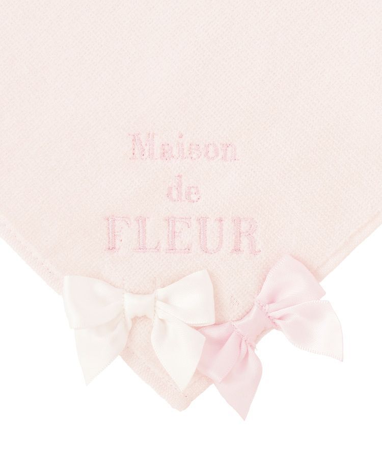 Maison de FLEUR「バイカラーリボンタオルハンカチ」|ハンカチ|