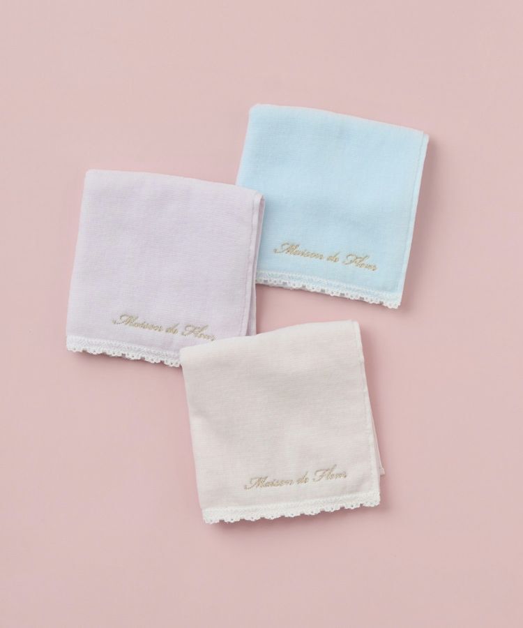 Maison de FLEUR「アンダーレースタオルハンカチ」|ハンカチ|