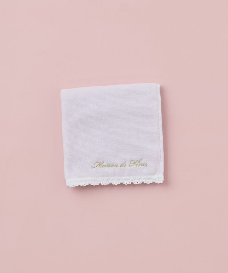 Maison de FLEUR「アンダーレースタオルハンカチ」|ハンカチ|ラベンダー