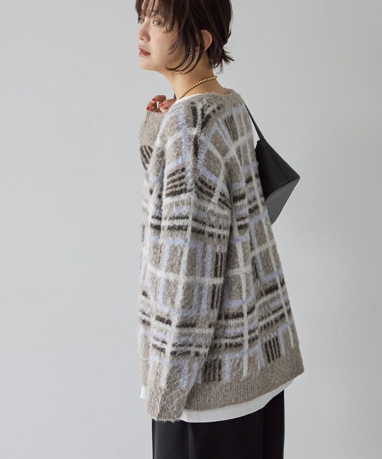AMERICAN HOLIC「アソート柄シャギーニットカーディガン」|カーディガン|