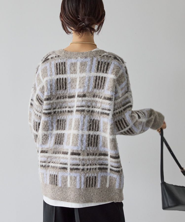 AMERICAN HOLIC「アソート柄シャギーニットカーディガン」|カーディガン|