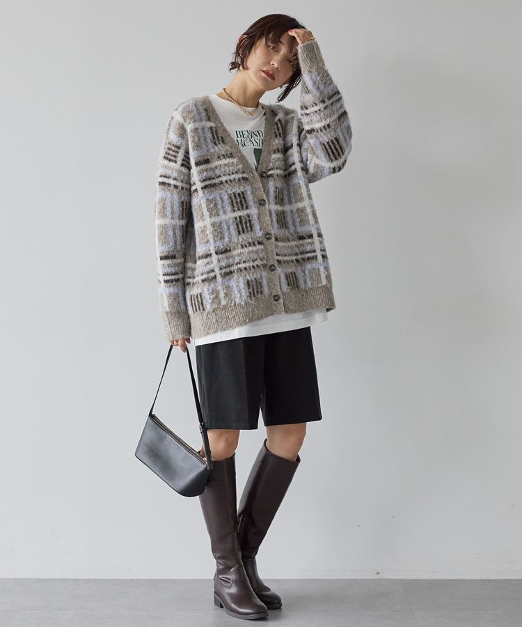 AMERICAN HOLIC「アソート柄シャギーニットカーディガン」|カーディガン|