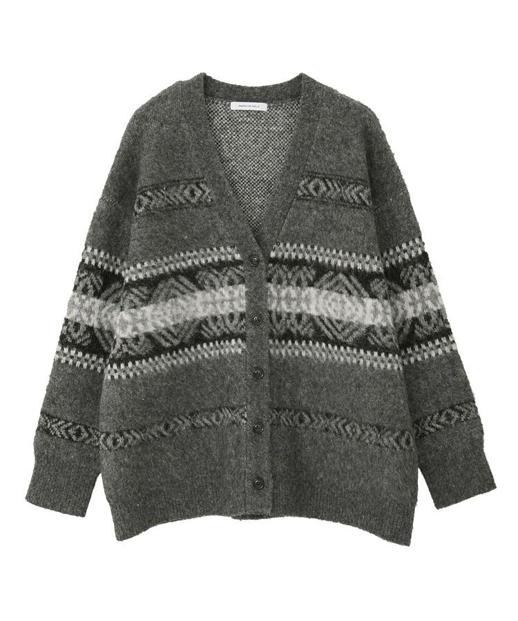 AMERICAN HOLIC「アソート柄シャギーニットカーディガン」|カーディガン|