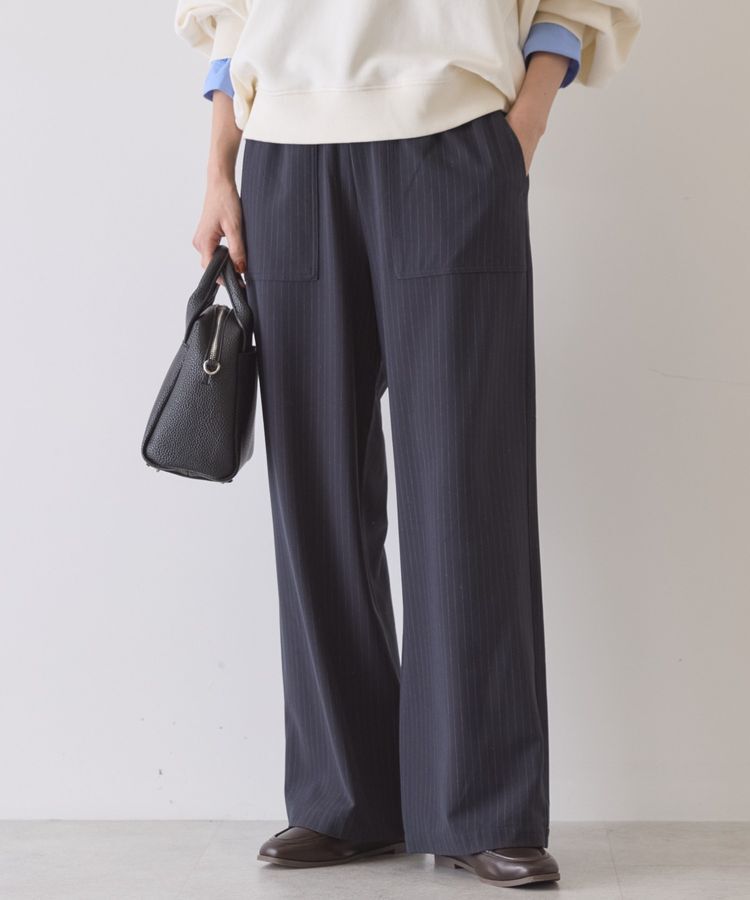 AMERICAN HOLIC「【イージーケア】ベイカーリラックスパンツ」|その他|Stripe Navy