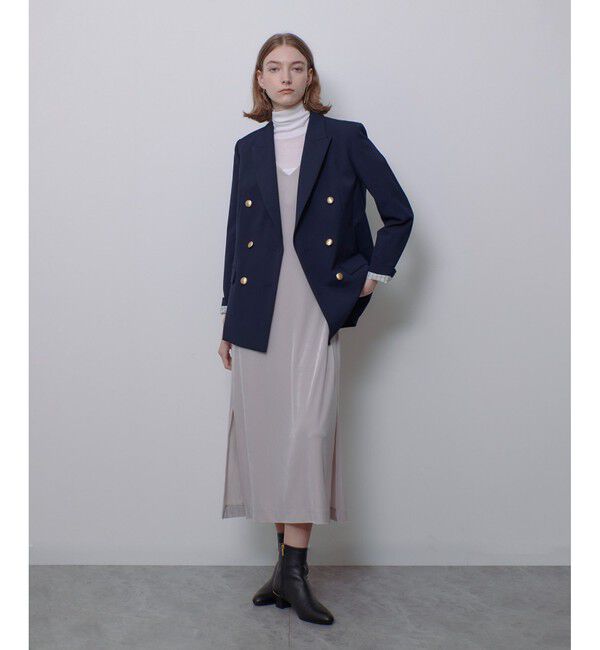 allureville「ベロアサイドスリットキャミワンピース」|ワンピース|