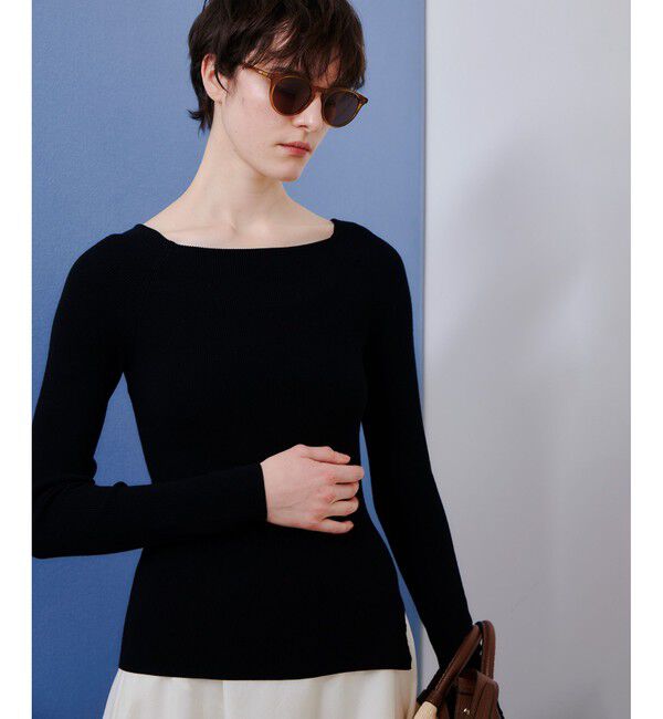 allureville「2WAYネックサイドスリットプルオーバー」|ニット・セーター|