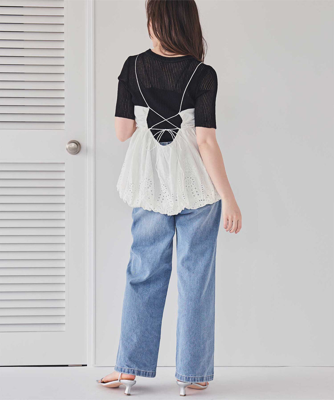 titivate「コットン刺繍レースキャミソールトップス」|Tシャツ・カットソー|