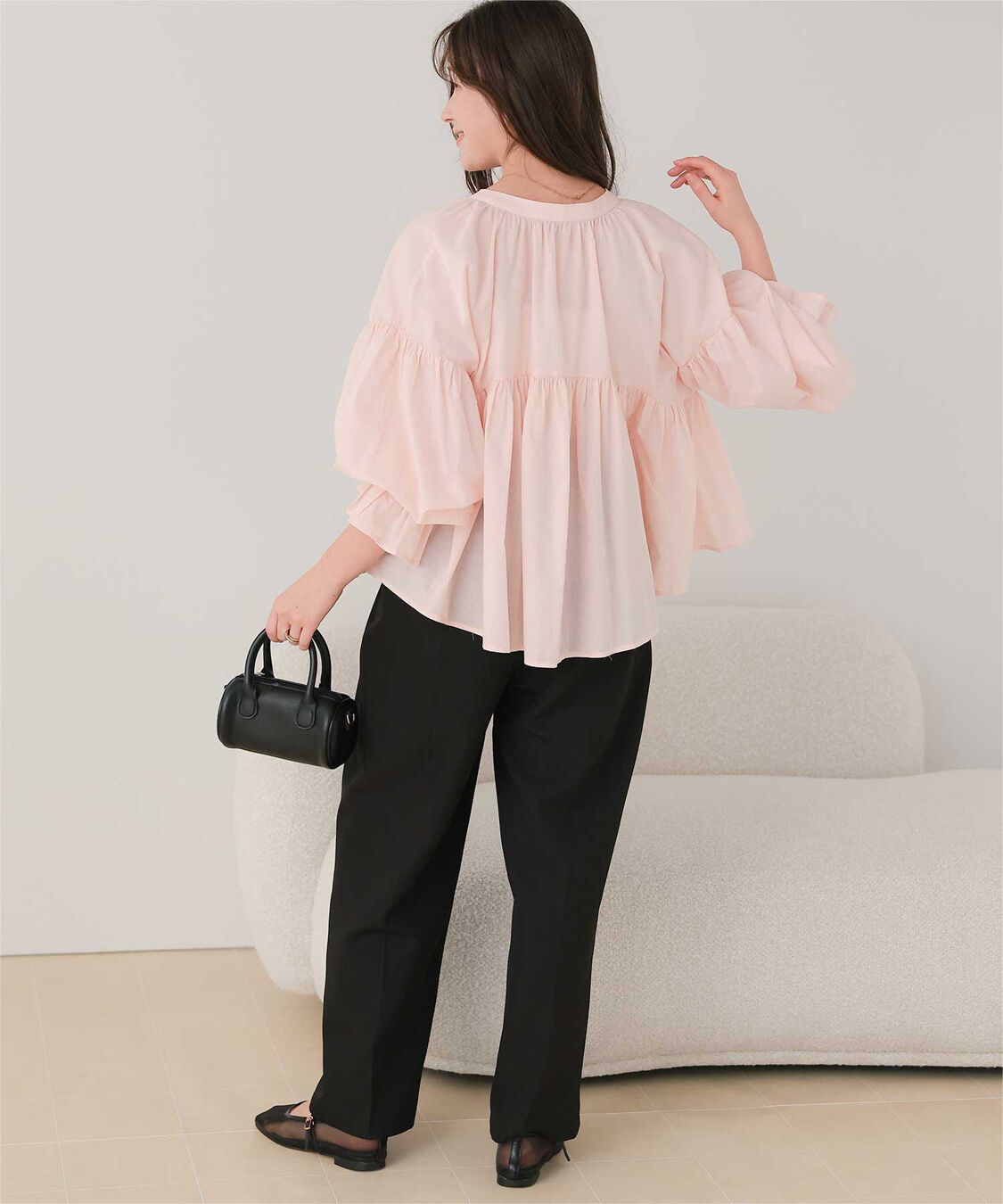 titivate「インタックセンタープレスワイドパンツ」|スラックス|