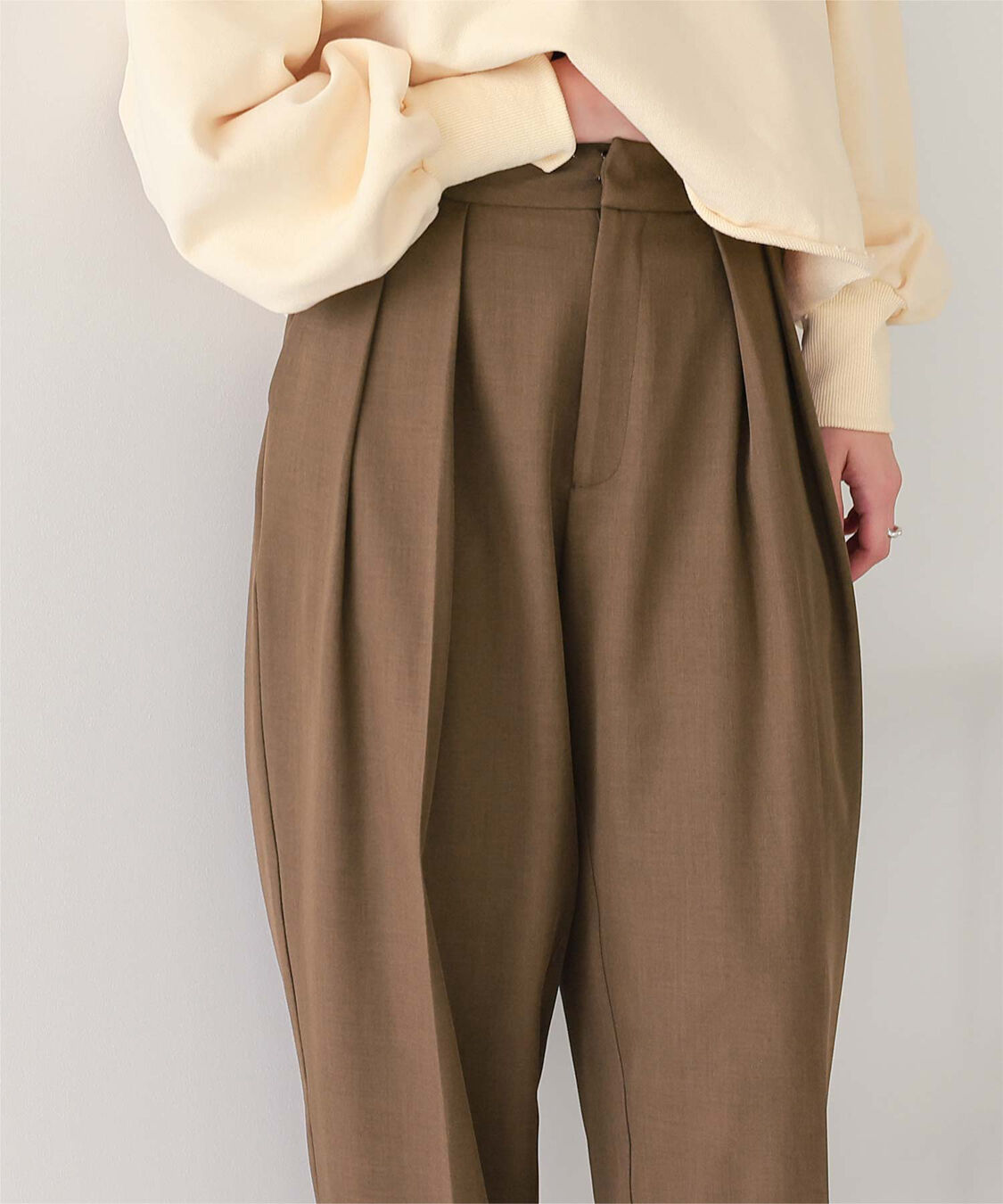 titivate「インタックセンタープレスワイドパンツ」|スラックス|