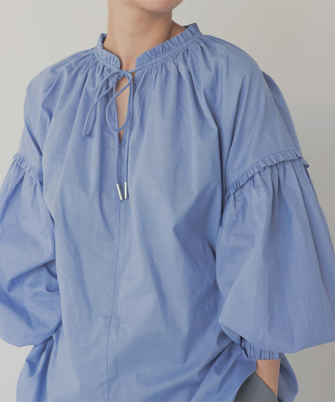 titivate「ギャザーリボンボイルブラウス」|シャツ・ブラウス|