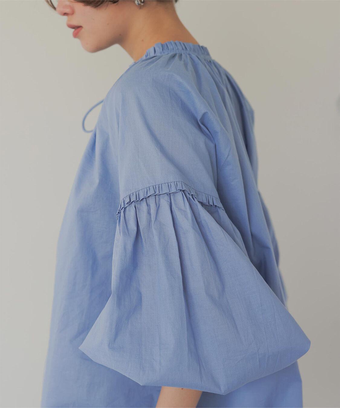 titivate「ギャザーリボンボイルブラウス」|シャツ・ブラウス|