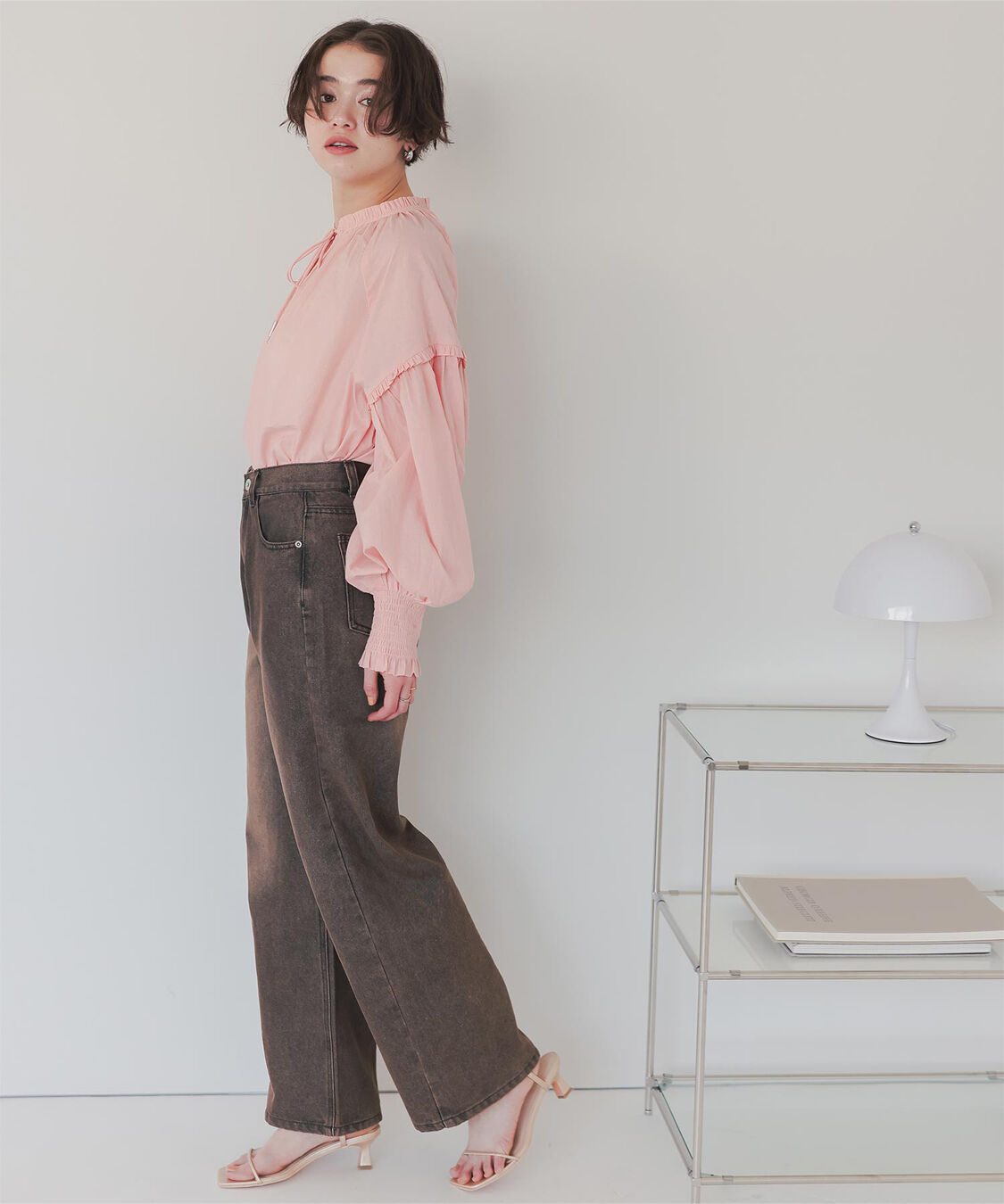 titivate「ギャザーリボンボイルブラウス」|シャツ・ブラウス|