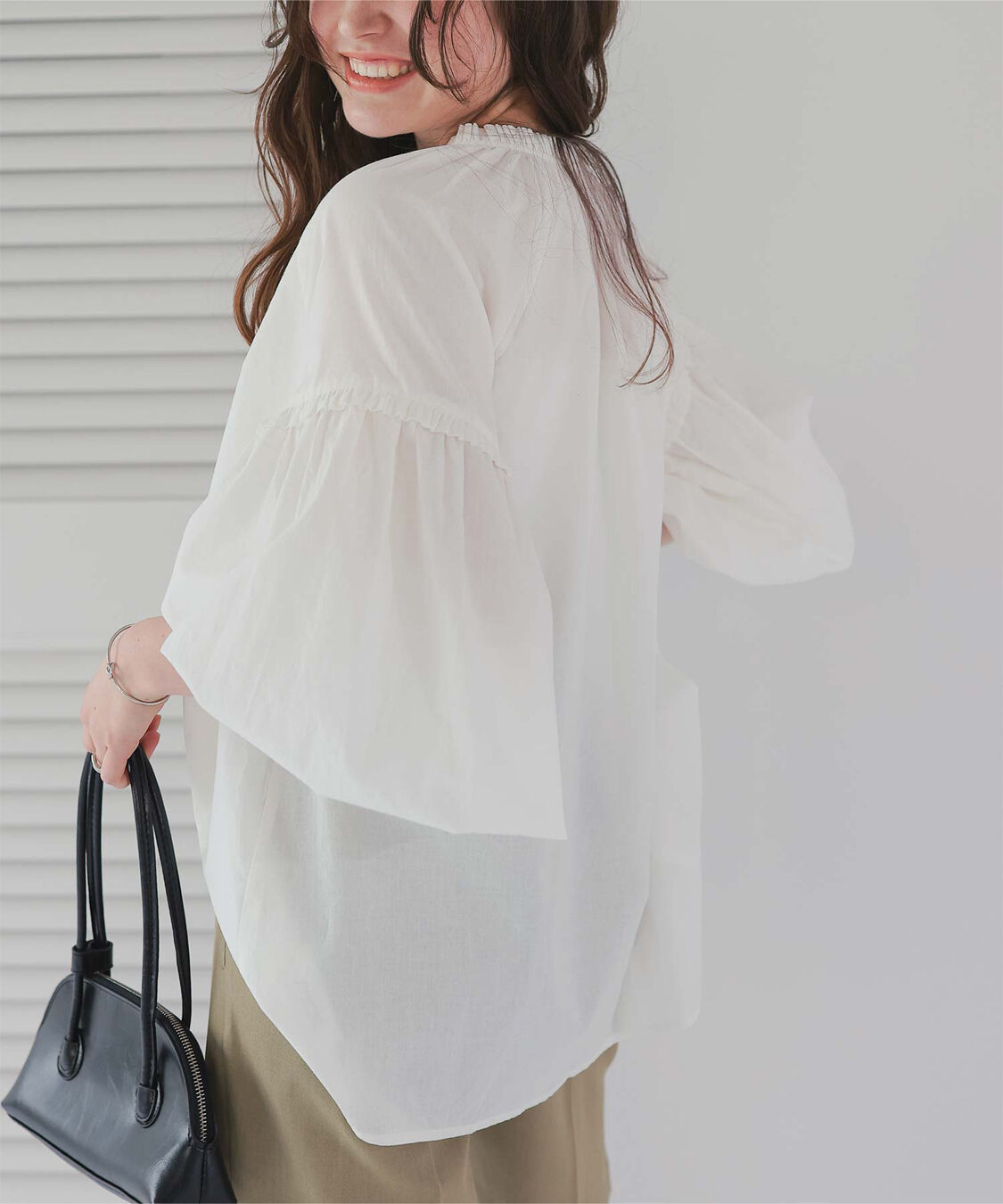 titivate「ギャザーリボンボイルブラウス」|シャツ・ブラウス|