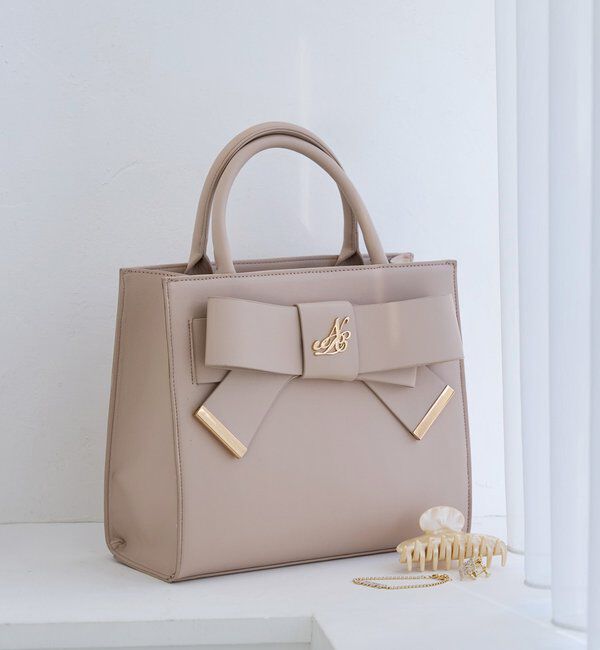  「【WEB限定】リボンモチーフトートバッグ／ショルダーにもなる」|ショルダー・メッセンジャー|