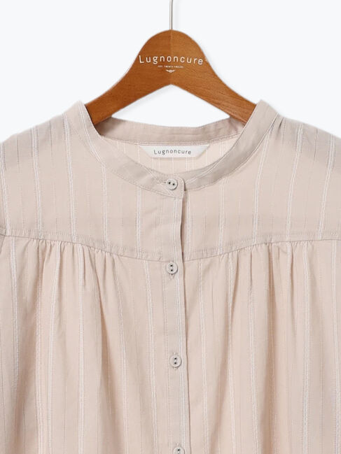 Lugnoncure「カラミストライプギャザーブラウス」|シャツ・ブラウス|