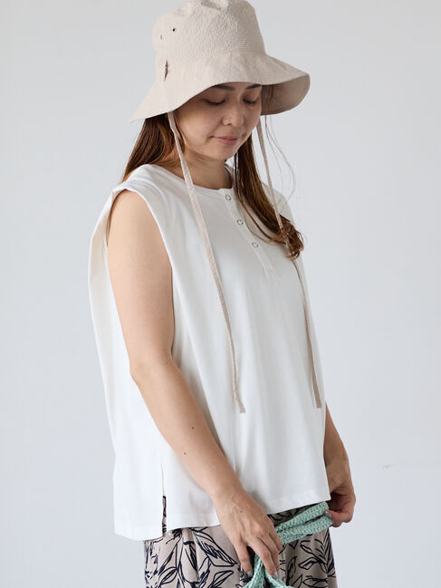 Lugnoncure「無地/ボーダーヘンリートップス」|その他|オフホワイト